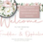 Wedding Welcome Sign Pink And White Peony, thumbnail 2 of 5