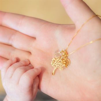 Personalised Tree Of Life Necklace With Birthstone, 12 of 12