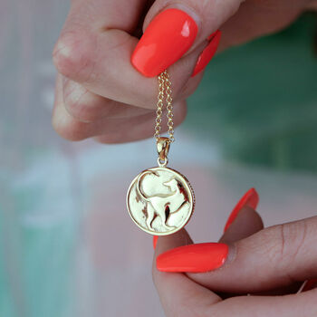Cat Heads And Tails Coin Necklace, 5 of 12