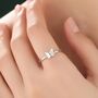 Minimalist Butterfly Ring In Sterling Silver, thumbnail 1 of 11