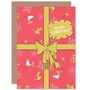 Present Wrapper Xmas Gift Bow Ribbon Christmas Card, thumbnail 1 of 4