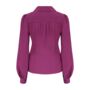 Poppy Blouse In Mulberry Vintage 1940s Style, thumbnail 2 of 3