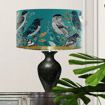Fancy Flock Turquoise Bird Lampshade, 2 of 6