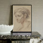 Light Academia Portrait Sketch Print Of A Young Woman, thumbnail 7 of 12