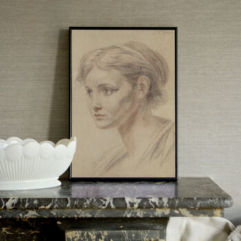 Light Academia Portrait Sketch Print Of A Young Woman, 7 of 12