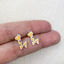Giraffe Stud Earrings, thumbnail 3 of 5