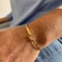 Gold Vermeil Oval Clasp Bangle – Personalised Gift Bracelet, thumbnail 3 of 7