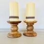 Pair Of Vintage Pillar Candlesticks, thumbnail 5 of 8