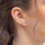 Handmade Blue Topaz Flow Stud Earrings, thumbnail 2 of 9