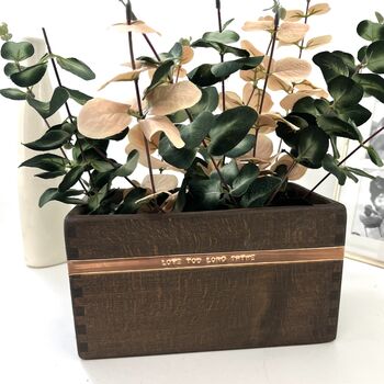 Personalised Wooden Pot Planter, 12 of 12