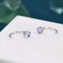 Moonstone Huggie Hoop Earrings, thumbnail 1 of 11