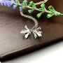Double Lily Flower Drop Necklace, thumbnail 5 of 12