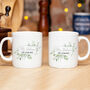 Mr And Mrs Couple Gift Eucalyptus Wedding Mugs, thumbnail 1 of 2