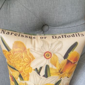 Daffodil Narcissus Decorative Cushion For Spring, 4 of 5
