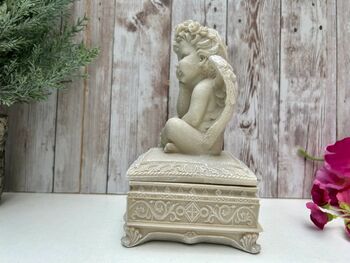 Ivory Angel Cherub Jewellery Keepsake Box, 4 of 9
