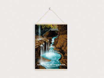 Watkins Glen USA Travel Poster Art Print, 6 of 8