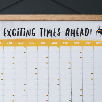 'Exciting Times Ahead' 2024 Bumblebee Wall Planner, 4 of 4