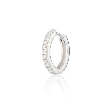 Clear Stone Single Conch Hoop Earring, 11mm, 3 of 5