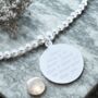 Sterling Silver Sister Beaded Stretch Bracelet, thumbnail 1 of 6