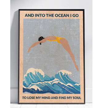 Into The Ocean Sea Swimming Print, 3 of 4