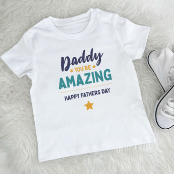 Daddy You're Amazing Happy Father's Day Babygrow, 4 of 7