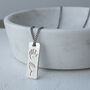 Hand And Footprint Slim Silver Tag Necklace, thumbnail 2 of 6