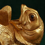 G Decor Fish Elegant Brass Shape Bottle Holder In Gold, thumbnail 3 of 5