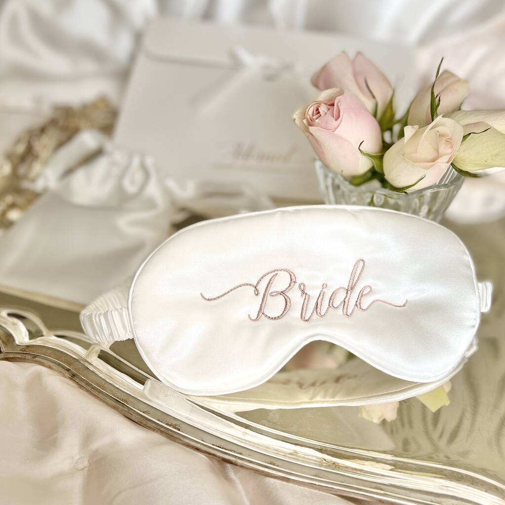 Personalised Silk Sleep Mask With Matching Pouch, 1 of 10
