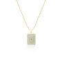 Matching Earrings And Necklace | Green And Cream | Rectangle Set, thumbnail 4 of 10