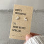 Happy Christmas Sterling Silver Bunny Earrings, thumbnail 1 of 4