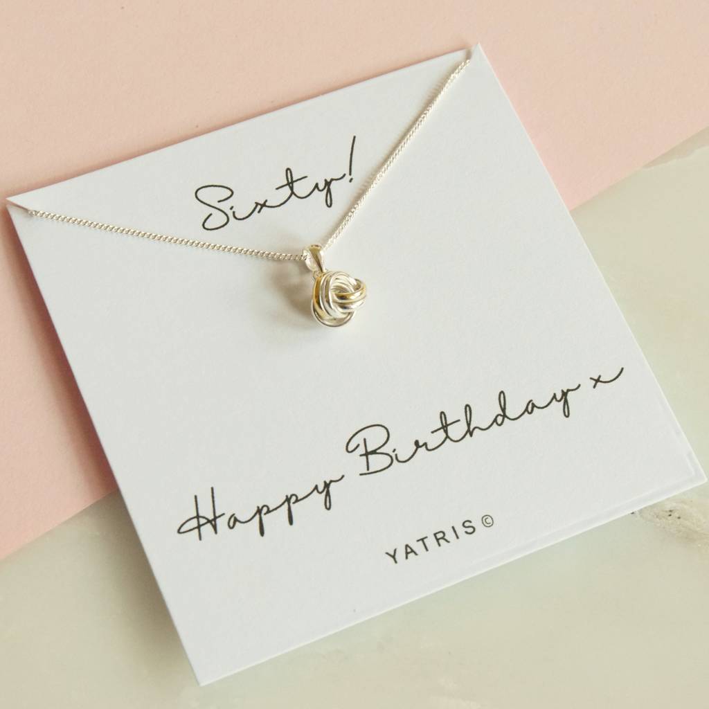 60th Birthday Necklace Gift By Yatris | notonthehighstreet.com