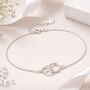 Mother And Daughter Sterling Silver Infinity Bracelet, thumbnail 2 of 5