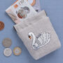 Embroidered Swan Snap Purse, thumbnail 1 of 6
