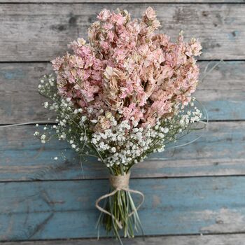 Wedding Dried Flower Bouquet Boho Pink Cloud, 2 of 3