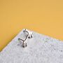 Sterling Silver Giraffe Stud Earrings, thumbnail 2 of 6