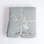 Gingham Sage Quilted Playmat, thumbnail 2 of 7