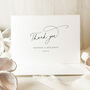 Romantic Script Wedding Thank You Card. Min 20, thumbnail 1 of 4