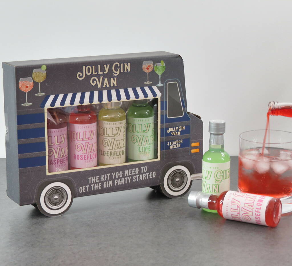 jolly gin van mixers to pimp up your gin by la de da! living