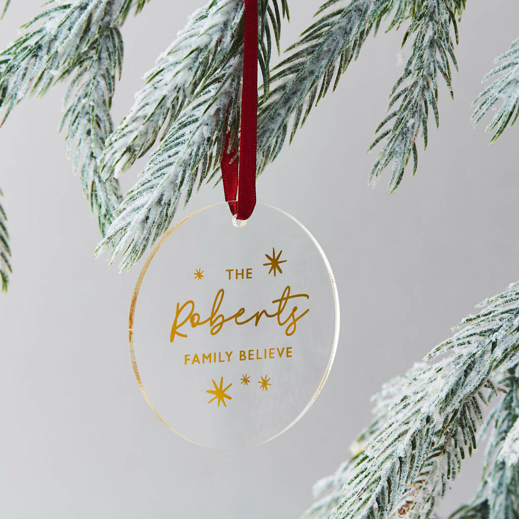 Personalised Family Christmas Decoration By Martha Brook