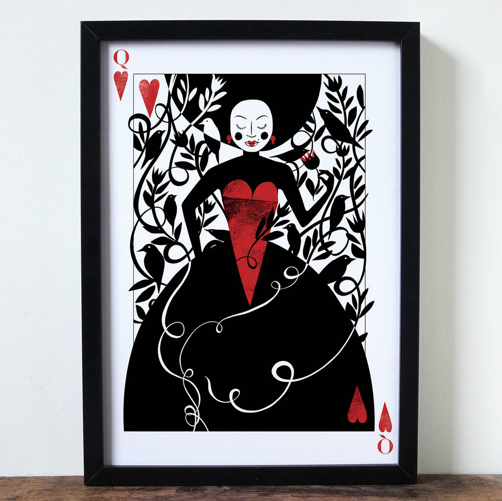 Queen Of Hearts A3 Art Print, 1 of 2