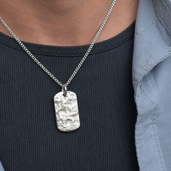 Memorial Ashes Imprint Silver Dog Tag, 2 of 3