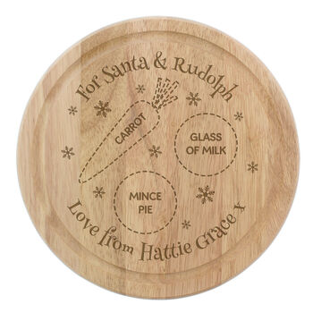 Personalised Christmas Eve Santa Treats Wooden Board, 3 of 3