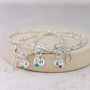 Sterling Silver Mini Nugget With Birthstone Bracelet, thumbnail 6 of 8