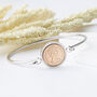 Half Penny Year Coin Bangle Bracelet 1971 To 1983, thumbnail 1 of 9