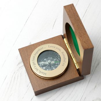 Personalised Adventures Compass With Monogram Box, 4 of 5