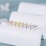 Tiny Dagger Sword Internally Threaded Flat Back Earrings In Sterling Silver, thumbnail 6 of 12
