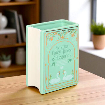 Green Book Shaped Ceramic Flower Vase, 4 of 5