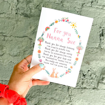 Personalised Wish For Nan Nanna Grandma Card, 2 of 3