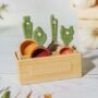 Ceramic Vegetable Patch Measuring Spoons, thumbnail 1 of 4
