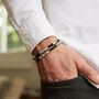 Limited Edition Men's Leather Morse Code Bracelet, thumbnail 3 of 6